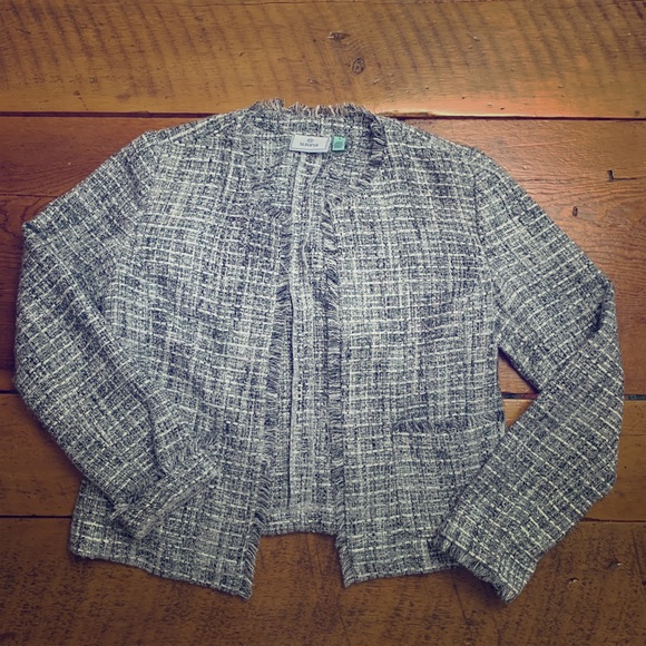 Cropped Tweed Style Jacket - Picture 2 of 3